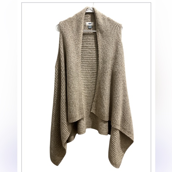 Women’s Old Navy Medium Sleeveless Taupe Textured Cardigan - Picture 1 of 11